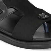 Men Non Leather Comfort Slipper (M-MT-04-BLACK)