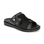 Men Non Leather Comfort Slipper (M-MT-04-BLACK)