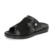 Men Non Leather Comfort Slipper (M-MT-04-BLACK)