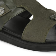 Men Non Leather Comfort Slipper (M-MT-04-OLIVE)