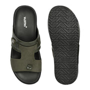Men Non Leather Comfort Slipper (M-MT-04-OLIVE)
