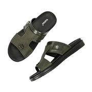 Men Non Leather Comfort Slipper (M-MT-04-OLIVE)