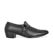 Men Premium Leather Cuban Heel Formal Shoes (M-MT-06-BLACK)