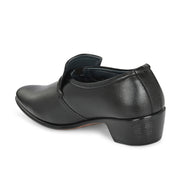 Men Premium Leather Cuban Heel Formal Shoes (M-MT-06-BLACK)