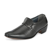 Men Premium Leather Cuban Heel Formal Shoes (M-MT-06-BLACK)