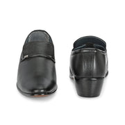 Men Premium Leather Cuban Heel Formal Shoes (M-MT-06-BLACK)
