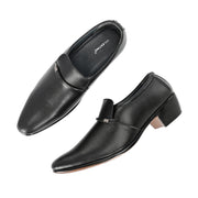 Men Premium Leather Cuban Heel Formal Shoes (M-MT-06-BLACK)