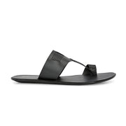 Men Non Leather Toe Ring Chappal (M-MT-07-BLACK)