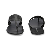 Men Non Leather Toe Ring Chappal (M-MT-07-BLACK)