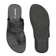 Men Non Leather Toe Ring Chappal (M-MT-07-BLACK)
