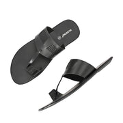 Men Non Leather Toe Ring Chappal (M-MT-07-BLACK)