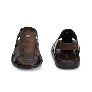 Men Synthetic Closed-Toe  Comfort Sandals (M-MT-09-BROWN)