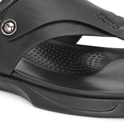 Men Non Leather Comfort Slipper (M-MT-10-BLACK)