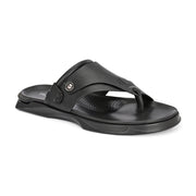 Men Non Leather Comfort Slipper (M-MT-10-BLACK)