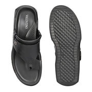 Men Non Leather Comfort Slipper (M-MT-10-BLACK)