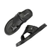 Men Non Leather Comfort Slipper (M-MT-10-BLACK)