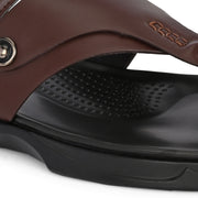 Men Non Leather Comfort Slipper (M-MT-10-BROWN)