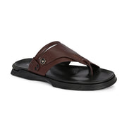 Men Non Leather Comfort Slipper (M-MT-10-BROWN)