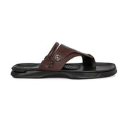 Men Non Leather Comfort Slipper (M-MT-10-BROWN)