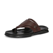 Men Non Leather Comfort Slipper (M-MT-10-BROWN)