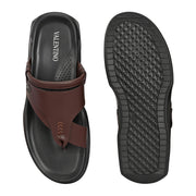 Men Non Leather Comfort Slipper (M-MT-10-BROWN)