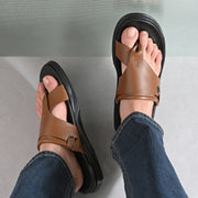 Men Non Leather Comfort Slipper (M-MT-10-TAN)