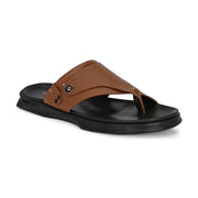 Men Non Leather Comfort Slipper (M-MT-10-TAN)