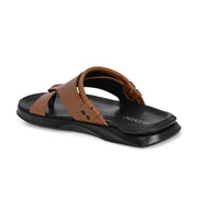 Men Non Leather Comfort Slipper (M-MT-10-TAN)