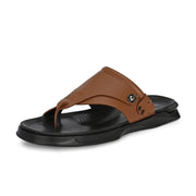 Men Non Leather Comfort Slipper (M-MT-10-TAN)