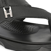 Men Non Leather Comfort Slipper (M-MT-11-BLACK)