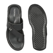 Men Non Leather Comfort Slipper (M-MT-11-BLACK)