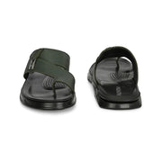 Men Non Leather Comfort Slipper (M-MT-11-OLIVE)