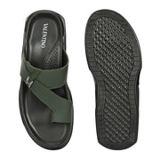 Men Non Leather Comfort Slipper (M-MT-11-OLIVE)