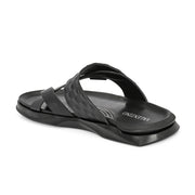 Men Non Leather Comfort Slipper (M-MT-12-BLACK)