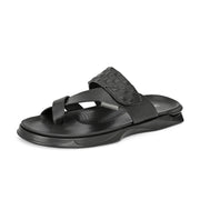 Men Non Leather Comfort Slipper (M-MT-12-BLACK)