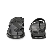 Men Non Leather Comfort Slipper (M-MT-12-BLACK)