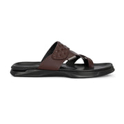Men Non Leather Comfort Slipper (M-MT-12-BROWN)