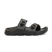 West Port Men Faux Leather Casual Sandals (M-MT-15-BLACK-GREY)