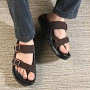 West Port Men Faux Leather Casual Sandals (M-MT-15-BROWN-TAN)