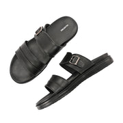 Men Faux Leather Comfort Slipper (M-MT-18-BLACK)