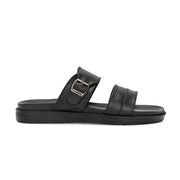 Men Faux Leather Comfort Slipper (M-MT-18-BLACK)