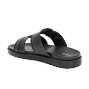 Men Faux Leather Comfort Slipper (M-MT-18-BLACK)