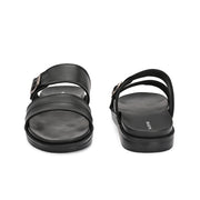 Men Faux Leather Comfort Slipper (M-MT-18-BLACK)