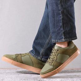 West Port Men Olive Street Sneakers – GenZ Chill Vibes (M-SF-50-OLIVE)