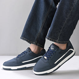 West Port Navy Blue Edge Sneakers – Gen Z Street Vibes (M-SF-55-NAVY)