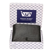 West Port Men's Genuine Leather Wallet (M-WT-ISC-24-BLACK)