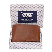 West Port Men's Genuine Leather Wallet (M-WT-ISC-24-COGNAC)