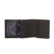 West Port Men's Genuine Leather Wallet – Classic Design with Ample Storage (M-WT-ISC-25-BLACK)