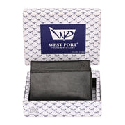 West Port Men's Genuine Leather Wallet – Classic Design with Ample Storage (M-WT-ISC-25-BLACK)