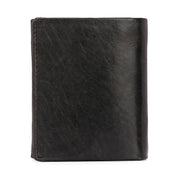West Port Men's Genuine Leather Wallet – Classic Design with Ample Storage (M-WT-ISC-25-BLACK)